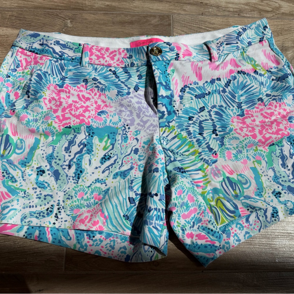 Lilly Pulitzer Pink, Aqua & Blue Floral Shorts